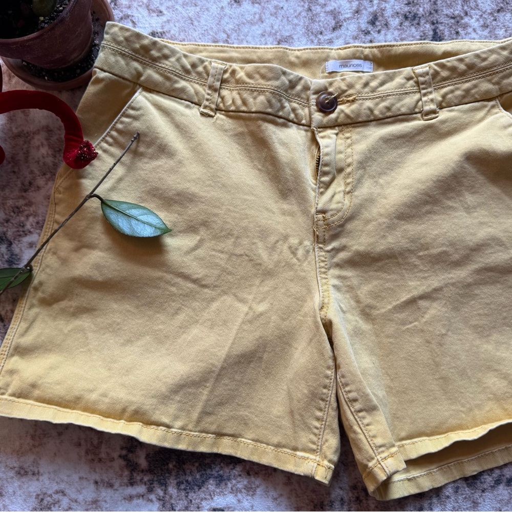 Maurices Mustard Yellow Women's Shorts